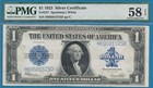  1 00 1923 Fr 237 Silver Certificate Blue Seal Attractive Bright Pmg Au58epq