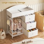 Dtk Changing Table Dresser With Clothing Rack And Storage Shelf 3-drawer Baby   
