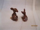 2 Vintage Bone China Deer - One Sitting On His Bottom Christmas Reindeer Babies
