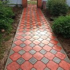 2pcs Decorative Flower Brick Models Patio Paving Stone Model For Walkways