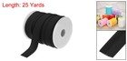 25 Yards Black 1  Double Fold Bias Tape Polyester Continuous Bulk Bias Tape