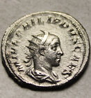 Rare Genuine Ancient Roman Silver Coin Antoninianus Emperor Philip Ad247 Captive