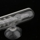 Aquarium Tank Spiral Co2 Diffuser Glass Bubble Counter With 2 Suction Cup