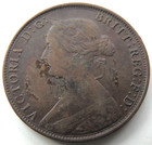 1861 Nova Scotia Copper One Cent Grading About Very Fine   10 4