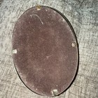 Vtg Oval Ornate Filigree Gold Tone Metal Mirror Bathroom Vanity Dresser Tray
