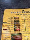Vintage Philco Tube Radio Dogbone Resistors Store Display Card As Found Nice 