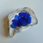 Cobalt Blue Sea Glass  Small  Med Pieces  Surf Tumbled  20 Pieces  Nyc Beach