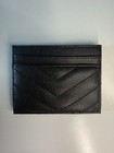 Saint Laurent Ysl  Black Monogramme Card Holder Case Wallet