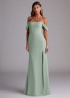 Women s Off Shoulder Split Side Chiffon Bridesmaid Evening Dresses For Wedding