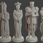 Medieval Crusader Chess Set Plastic Pieces Only No Board