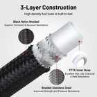 Evil Energy 6an Ptfe Fuel Line Kit e85 Fitting 24pcs   26ft Hose  Black 