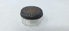 Antique Glass Makeup Powder Jar With Sterling Silver Lid Vanity Container