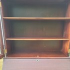 Vintage Roll Top Writing Secretary Desk Brown Oak Wood  Local Pickup Only 