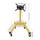 2000 Lbs 6-wheels Yellow Engine Stand 360       Rotating Engine Holder Heavy Duty