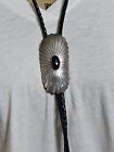 Vintage Sterling Silver Navajo Bolo Tie Black Pearl -j Nelson Design 