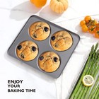 Large Muffin Pan Set Of 2  Nonstick Baking Pan For Buns  Cake  Cornbread