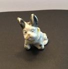 3 Vintage Miniature Porcelain French Bulldog Figurines Black White Made In Japan