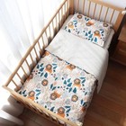 100  Cotton Crib Bedding Set For Baby Boys Girls 3 Pcs Baby Bed Linen Include 