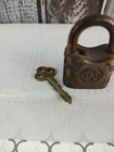 Antique Yale Towne Brass Padlock Lock Clover Design Usa With Key Original Vtg 