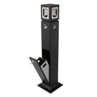 Outdoor Standing Commercial Cigarette Butt Receptacle For Hotel Lobby Black