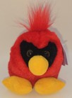 Lot Of 5 Swibco Puffkins Plush Ding Bat Casey Cardinal Omar Lily   Patches 90s