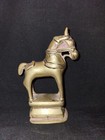 Antique Traditional Indian Bronze Figure Horse Of God Shiva Bhairava Collectible