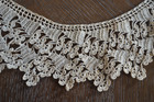Antique Soft Cotton Hand Crocheted Collar Off White Unique Pattern