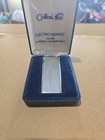 Vintage Colibri Butane Electro-quartz Lighter Silver Toned With Original Box
