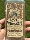 Insane  - Buck Whiskey Antique 1890s Original Label F S Lufkin Gloucester Mass