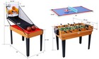 5-in-1 Multi-game Table Billiards Push Hockey Foosball Ping Pong   Basketball