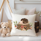 Decorative Throw Pillow Cover  16x16  Baby Hedgehog  Neutral  Baby Shower  Mom