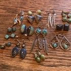 12 Lot Native American Silver 925 Earrings Some Are Signed Some Are Not