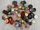 Vintage Button Lot Multicolor Plastic Mcm 40s 50s 60s Multiple Sets