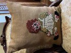 Adorable Vintage Hand Hooked  Raggedy Ann Pillow