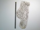 Vtg 1960s 1970s Tattoo Acetate Stencil Woman And Dragon 