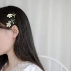 Gardenia Hair Clip Vintage Style Cream Color Barrette Beach Hairpin Accessory2pc