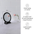 Hand Mirror With Stand With 1x And 3x Magnification  Double-sided Hand Held Mirr