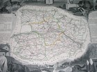 1852 Original Antique Map Of Department Of Maine Et Loire Angers   France