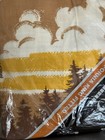 Vintage Nos Bibb California King Fitted Sheet 72    X 84    Earth Tone Colors Trees 