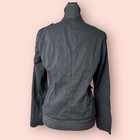 Maurice   s Womens Military Jacket Size Large Gray Double Breasted Retro Gorpcore