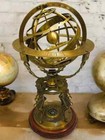 18  Solid Brass Armillary Sphere     Vintage Nautical Astrolabe Globe D  cor Piece