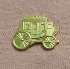 Gold Tone Wells Fargo Stagecoach Carriage Lapel Pin