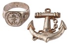 1914-17 Anchor Ww1 Imperial German Navy Ring Naval 1917 Skull Navy Wwi Kaiserlic