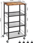 Industrial 4-tier Kitchen Baker s Rack   Microwave Cart On Wheels