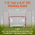 72  Hockey Goal With Backstop Targets Durable Mesh Outdoor Street Net Red
