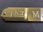 Polished Brass Door Plaque   Ship Plaque  1st Mate  6 
