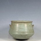 6 6  China Antique Song Dynasty Guan Kiln Ru Porcelain Drum Nail Three Feet Pot