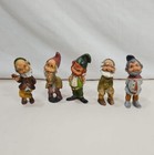 Gnomes Figures Lot Vintage Hong Kong Plastic Elves Old World Dwarves Leprechaun