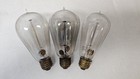 3 Antique Ge Edison Mazda Tipped 5 Inch Light Bulbs  1 Works  2 Non-working