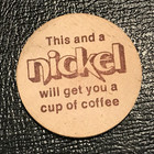 Wooden Nickel Aafes Army   Air Force Exchange Services Cup Of Coffee Nickel-mar9